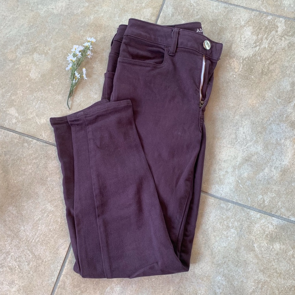 American Eagle Plum Hi-Rise Jegging Crop
